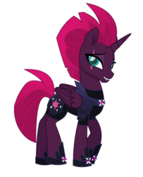 Size: 878x1080 | Tagged: safe, artist:jhayarr23, artist:徐詩珮, edit, vector edit, fizzlepop berrytwist, tempest shadow, alicorn, pony, g4, my little pony: the movie, alicornified, female, mare, next generation, older, older tempest shadow, race swap, simple background, solo, tempesticorn, transparent background