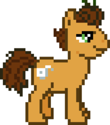 Size: 800x903 | Tagged: safe, artist:anonycat, oc, oc only, oc:quick fix (anonycat), pony, 2019 community collab, derpibooru community collaboration, pixel art, resized, simple background, solo, transparent background