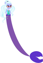 Size: 705x1029 | Tagged: safe, artist:firestarartist, artist:selenaede, artist:user15432, sugarcoat, mermaid, equestria girls, g4, base used, clothes, crystal prep shadowbolts, cutie mark on human, fins, glasses, hasbro, hasbro studios, jewelry, mermaid tail, mermaidized, necklace, pearl necklace, ponied up, pony ears, solo, species swap
