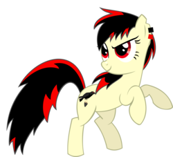 Size: 3044x2767 | Tagged: safe, artist:fallingcomets, oc, oc only, oc:raven fear, earth pony, pony, female, high res, mare, simple background, solo, transparent background, vector