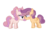 Size: 1656x1072 | Tagged: dead source, safe, artist:moon-rose-rosie, oc, oc only, pegasus, pony, unicorn, duo, female, filly, magical lesbian spawn, offspring, parent:scootaloo, parent:sweetie belle, parents:scootabelle, simple background, transparent background