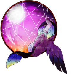 Size: 1024x1024 | Tagged: safe, artist:erroremma, oc, oc:moonaria, pegasus, pony, dreamcatcher, male