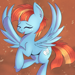 Size: 1663x1663 | Tagged: dead source, safe, artist:brok-enwings, windy whistles, pegasus, pony, g4, cute, eyes closed, female, mare, open mouth, solo, windybetes, wings