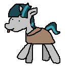 Size: 136x137 | Tagged: safe, stygian, pony, unicorn, g4, 1000 hours in ms paint, :p, dot eyes, male, silly, simple background, solo, tongue out, white background