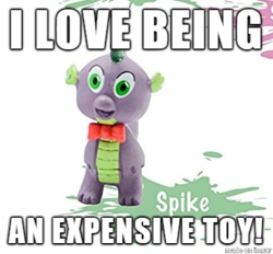 Size: 354x329 | Tagged: safe, spike, g4, my little pony best gift ever, caption, image macro, irony, text