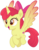 Size: 787x1016 | Tagged: safe, artist:joemasterpencil, apple bloom, alicorn, pony, g4, adorabloom, alicornified, bloomicorn, cute, cutie mark, female, movie accurate, race swap, solo, spread wings, the cmc's cutie marks, this will end in tears and/or death and/or covered in tree sap, tiny cutie mark, vector, wings