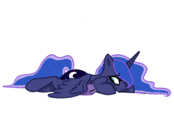 Size: 2500x2000 | Tagged: safe, artist:sunste, princess luna, oc, oc:arcturus, pony, g4, baby, baby pony, cuddling, cute, eyes closed, female, high res, magical lesbian spawn, male, maternaluna, mother and son, offspring, parent:princess luna, parent:tempest shadow, parents:tempestluna, prone, simple background, transparent background, weapons-grade cute