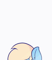Size: 448x516 | Tagged: dead source, safe, artist:angrylittlerodent, oc, oc only, oc:thunderdaze, pegasus, pony, :o, animated, cute, daaaaaaaaaaaw, eyes closed, female, frame by frame, gif, happy, hnnng, looking at you, loop, mare, ocbetes, open mouth, simple background, smiling, white background