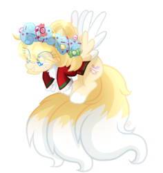 Size: 2011x2132 | Tagged: safe, artist:sugaryicecreammlp, oc, oc only, oc:sunshine bliss, pegasus, pony, christmas, female, high res, holiday, mare, simple background, solo, transparent background, two toned wings