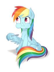 Size: 900x1200 | Tagged: safe, artist:zetamad, rainbow dash, pegasus, pony, g4, my little pony best gift ever, cute, dashabetes, eating, female, mare, puffy cheeks, simple background, solo, spoon, transparent background, wing hands, wing hold