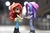 Size: 6000x4000 | Tagged: safe, artist:artofmagicpoland, starlight glimmer, sunset shimmer, equestria girls, g4, doll, equestria girls minis, female, irl, night photography, photo, scene interpretation, toy