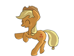 Size: 4600x3450 | Tagged: safe, artist:dumbwoofer, applejack, earth pony, pony, g4, cowboy hat, eyes closed, female, happy, hat, solo, stetson