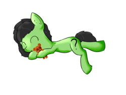 Size: 4600x3450 | Tagged: safe, artist:dumbwoofer, oc, oc only, oc:filly anon, pony, commission, cute, female, filly, foal, sleeping, solo, teddy bear
