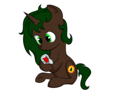 Size: 4600x3450 | Tagged: safe, artist:dumbwoofer, oc, oc only, oc:pine shine, bat, pony, unicorn, animal, blanket, female, rescue, smiling, solo