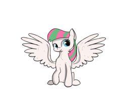 Size: 4034x3450 | Tagged: safe, artist:dumbwoofer, blossomforth, pegasus, pony, g4, adoraforth, cute, female, mare, simple background, solo, spread wings, transparent background