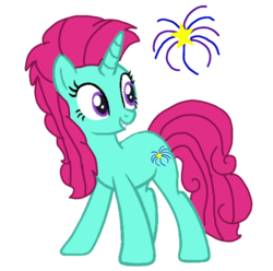 Size: 1090x1080 | Tagged: safe, artist:徐詩珮, oc, oc:fizzle star, pony, unicorn, g4, cutie mark, magical lesbian spawn, next generation, offspring, parent:glitter drops, parent:tempest shadow, parents:glittershadow, simple background, transparent background