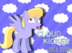 Size: 3056x2248 | Tagged: safe, artist:cyber-murph, cloud kicker, pegasus, pony, g4, griffon the brush off, background pony, derp, faic, high res, signature, silly, silly face, silly pony