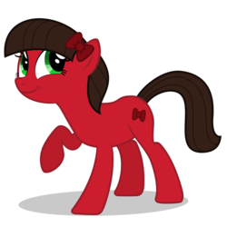 Size: 1500x1500 | Tagged: safe, artist:punchingshark, oc, oc only, oc:amelia, earth pony, pony, female, mare, red and black oc, simple background, solo, transparent background, vector