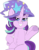 Size: 2572x3270 | Tagged: safe, artist:taaffeiite, derpibooru exclusive, starlight glimmer, pony, unicorn, g4, accessory swap, clothes, crossed legs, fluffy, hat, high res, hoof on hip, simple background, smiling, smug, smuglight glimmer, solo, transparent background, trixie's hat, underhoof