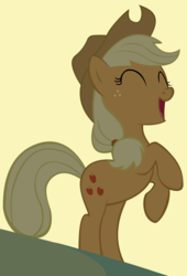 Size: 1000x1470 | Tagged: safe, artist:fallingcomets, applejack, earth pony, pony, applebuck season, g4, female, rearing, solo, vector