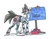 Size: 2560x1982 | Tagged: safe, artist:rimmi1357, oc, oc only, oc:rubiont, pony, robot, robot pony, roomba, simple background, solo, vacuum cleaner