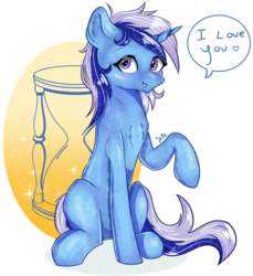 Size: 1826x1994 | Tagged: safe, artist:ilynalta, minuette, pony, unicorn, g4, female, hourglass, mare, simple background, smiling, solo, transparent background