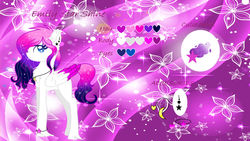 Size: 1024x576 | Tagged: safe, artist:crystalraimbow, oc, oc only, oc:emily star shine, pegasus, pony, female, mare, reference sheet, solo