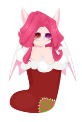 Size: 2134x3176 | Tagged: safe, artist:xsatanielx, oc, oc only, pony, rcf community, christmas, christmas stocking, female, high res, holiday, simple background, transparent background