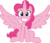 Size: 11500x9873 | Tagged: safe, artist:ace play, pinkie pie, alicorn, pony, g4, absurd resolution, alicornified, female, grin, mare, pinkiecorn, princess pinkie pie, race swap, simple background, smiling, solo, spread wings, transparent background, vector, wings, xk-class end-of-the-world scenario