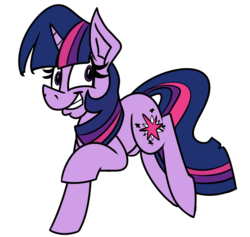 Size: 1048x993 | Tagged: safe, artist:cowsrtasty, twilight sparkle, pony, unicorn, g4, female, grin, simple background, smiling, solo, unicorn twilight, white background