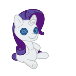 Size: 3000x3000 | Tagged: safe, artist:saphire systrine, rarity, g4, button eyes, female, high res, plushie, rarity plushie, seam lines, simple background, sitting, transparent background, youtube link