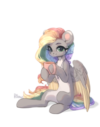 Size: 2354x3003 | Tagged: safe, artist:graypillow, oc, oc only, oc:colour drop, pegasus, pony, commission, high res, pale belly, simple background, sitting, transparent background