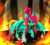 Size: 1920x1736 | Tagged: safe, artist:centchi, oc, oc only, oc:aurora, alicorn, pony, bandage, female, fire, mare, solo