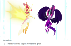 Size: 1835x1186 | Tagged: safe, screencap, sci-twi, sunset shimmer, twilight sparkle, equestria girls, g4, my little pony equestria girls: friendship games, daydream shimmer, midnight sparkle, puella magi madoka magica, tumblr