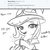 Size: 1650x1650 | Tagged: safe, artist:tjpones, trixie, pony, unicorn, g4, clothes, female, goblin slayer, hat, mare, monochrome, solo, trixie's hat