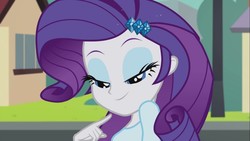 Size: 1920x1080 | Tagged: safe, screencap, rarity, equestria girls, g4, my little pony equestria girls: rainbow rocks, player piano, bedroom eyes, female, jewelry, lidded eyes, pointing, solo, sparkles