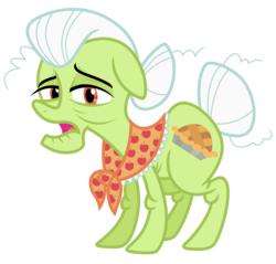 Size: 5842x5584 | Tagged: safe, artist:estories, granny smith, earth pony, pony, g4, absurd resolution, female, hair bun, mare, open mouth, simple background, solo, transparent background, vector