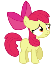 Size: 5430x6486 | Tagged: safe, artist:estories, apple bloom, earth pony, pony, g4, absurd resolution, bow, female, filly, hair bow, sad, simple background, solo, transparent background, vector