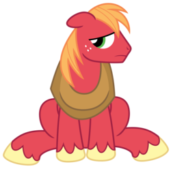 Size: 6883x6818 | Tagged: safe, artist:estories, big macintosh, earth pony, pony, g4, absurd resolution, male, simple background, sitting, solo, stallion, transparent background, vector