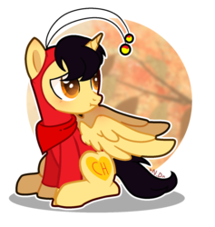 Size: 1280x1351 | Tagged: safe, artist:at--ease, alicorn, pony, el chapulín colorado, male, ponified, solo, stallion