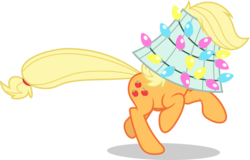 Size: 5000x3209 | Tagged: safe, artist:luckreza8, applejack, earth pony, pony, g4, my little pony best gift ever, the great escape room, silly, silly pony, simple background, transparent background, vector, who's a silly pony