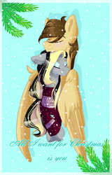 Size: 3627x5655 | Tagged: safe, artist:ri20, oc, oc only, pony, clothes, eyes closed, female, male, oc x oc, shipping, smiling, snow, snowfall, straight, sweater