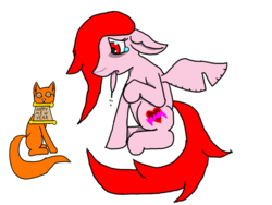 Size: 1600x1200 | Tagged: safe, artist:planetkiller, oc, oc only, oc:atrial flutter, cat, pegasus, pony, bags under eyes, brown eyes, floppy ears, happy new year, heart, holiday, looking at you, looking down, quill, raised hoof, red eyes, red mane, sad, simple background, sitting, spread wings, teary eyes, white background