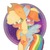 Size: 768x768 | Tagged: safe, artist:twilydashie, applejack, rainbow dash, g4, duo, female, lesbian, ship:appledash, shipping