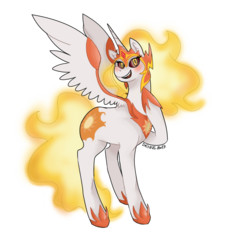 Size: 1100x1100 | Tagged: safe, artist:denkis, daybreaker, princess celestia, alicorn, pony, g4, blushing, diabreaker, ear fluff, female, helmet, hoof shoes, mane of fire, mare, simple background, solo, transparent background