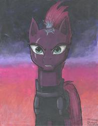 Size: 1688x2167 | Tagged: safe, artist:okumurajaqueline, tempest shadow, pony, g4, my little pony: the movie, female, signature, solo, traditional art