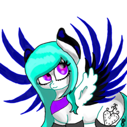 Size: 500x500 | Tagged: safe, artist:soundstrike, artist:timeatriy-time-lives, oc, oc only, oc:timey, pony, amputee, artificial wings, augmented, cute, profile, prosthetic leg, prosthetic limb, prosthetics, simple background, solo, time, transparent background