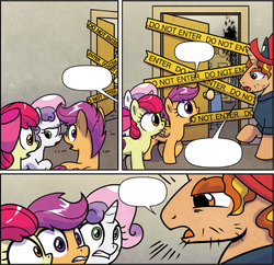 Size: 511x494 | Tagged: safe, edit, idw, apple bloom, scootaloo, sweetie belle, g4, spoiler:comic, cutie mark crusaders
