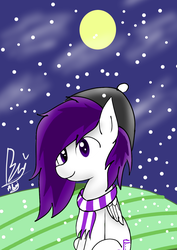 Size: 1000x1414 | Tagged: safe, artist:purplesounds, oc, oc only, pegasus, pony, digital art, solo, winter, winter2018