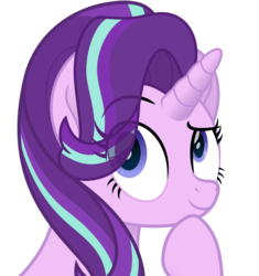 Size: 492x523 | Tagged: safe, artist:itspeahead, starlight glimmer, pony, unicorn, g4, eye clipping through hair, female, movie accurate, solo, thinking